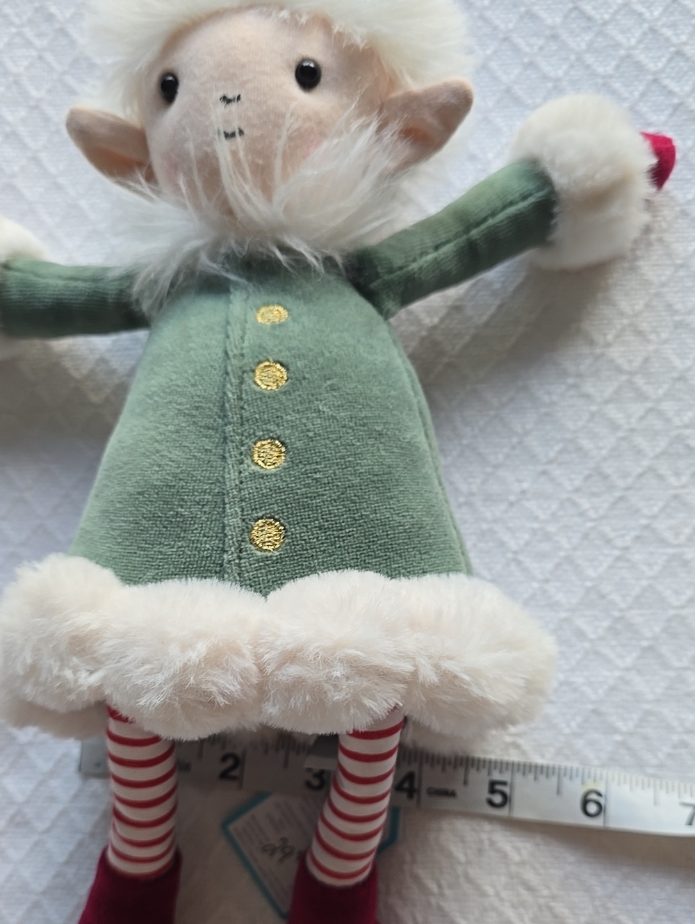 Jellycat Green & Red Elf Plush Holiday Decoration - Picture 4 of 14